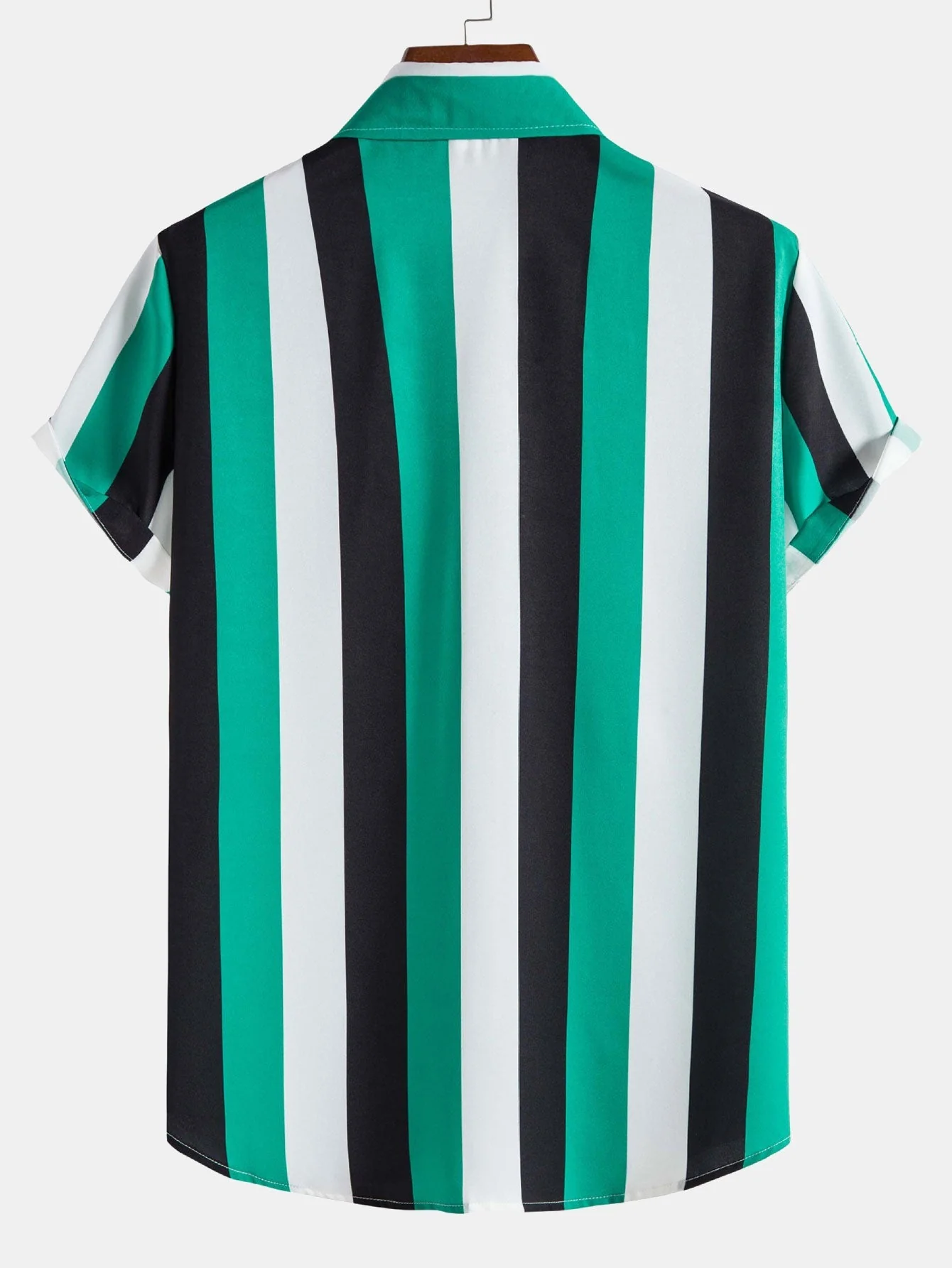 Aspen® | Wide Striped Print Button Up Shirt - Image 4