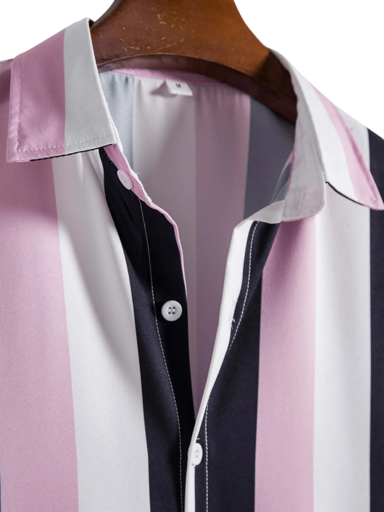 Aspen® | Wide Striped Print Button Up Shirt - Image 5