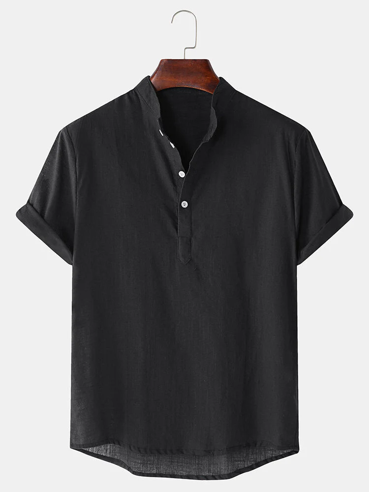 Astor® | Solid Color Basic Henley Shirts - Image 2