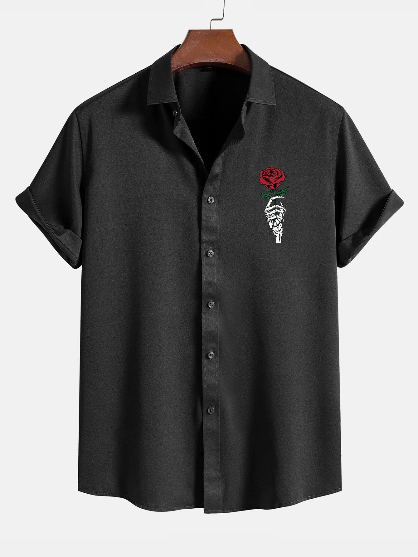 Astorre® | Rose Skull Print Shirt - Image 3