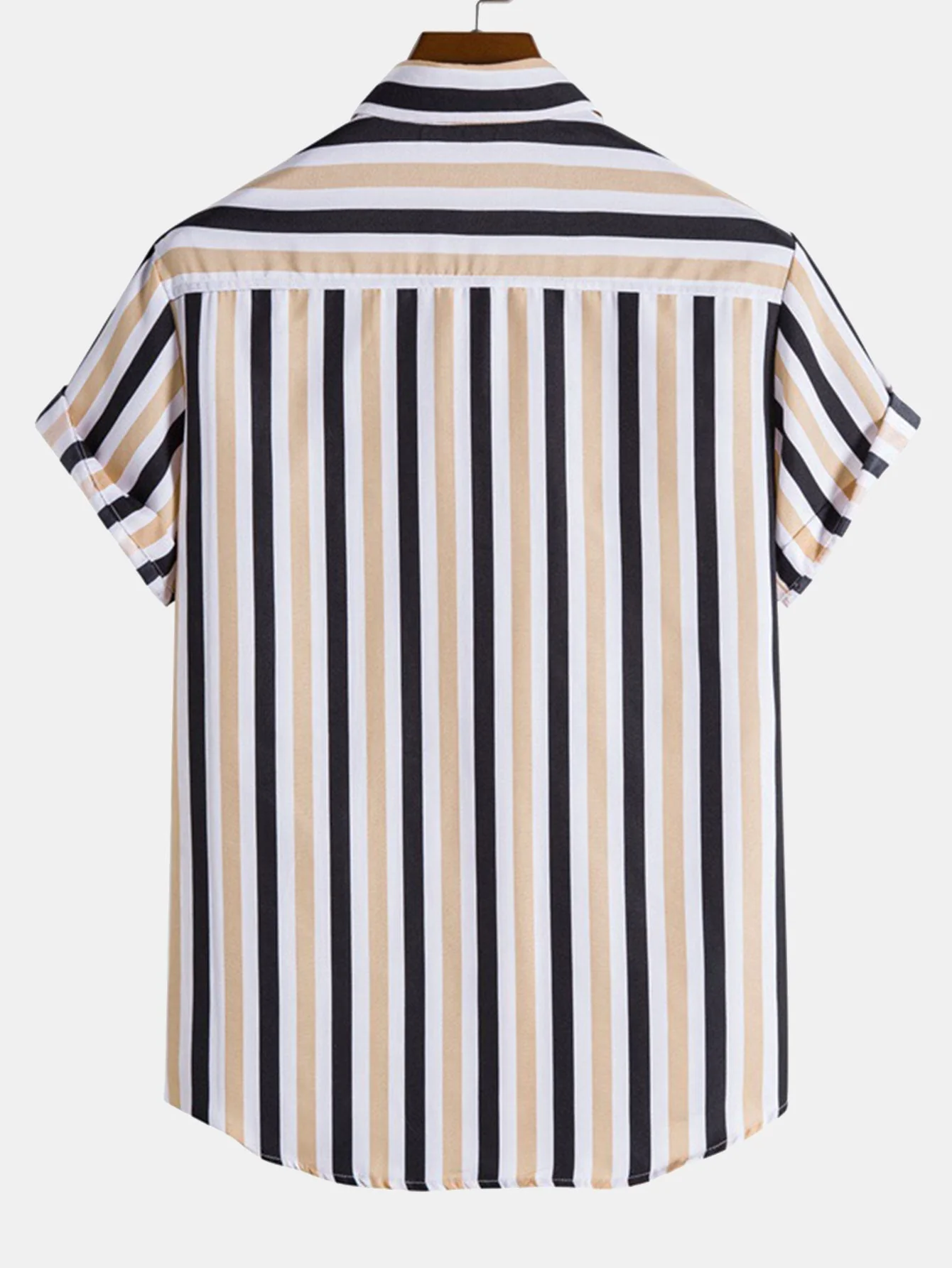 Astrophel® | Man Striped Print Button Up Shirt - Image 2