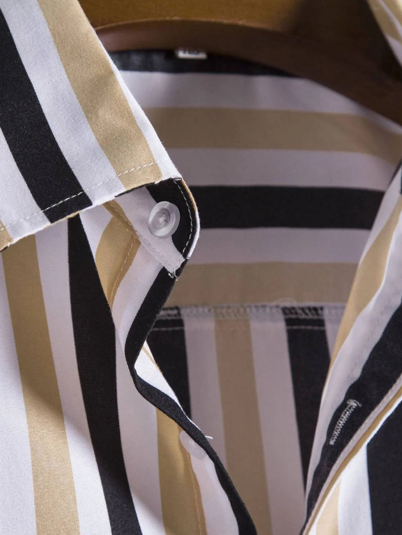 Astrophel® | Man Striped Print Button Up Shirt - Image 3