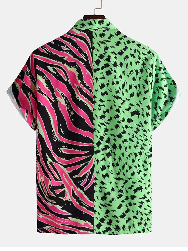 Asturio® | Two Tone Animal Print Shirt - Image 2