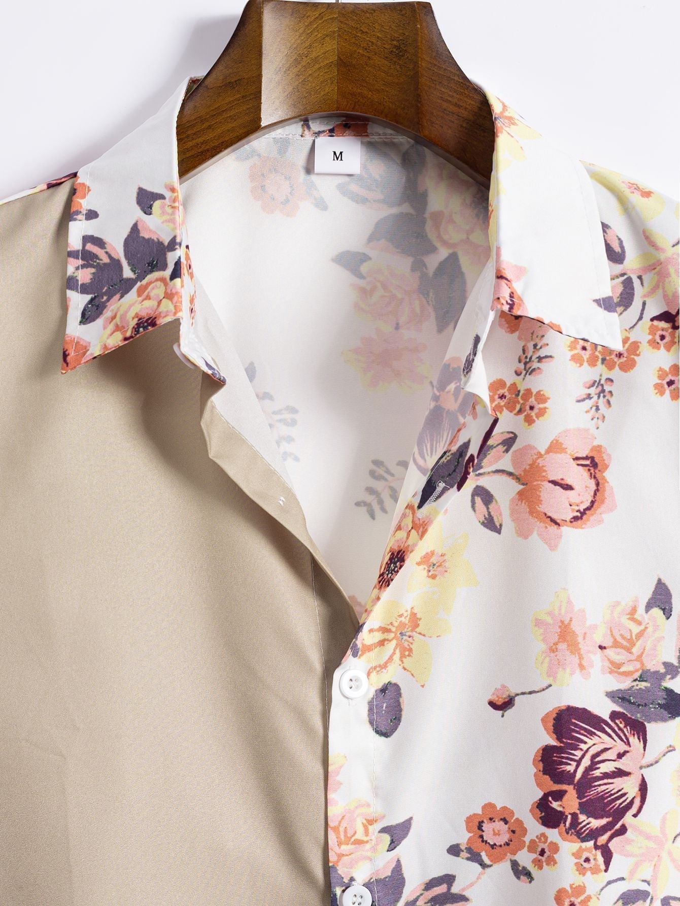 Asuncion® | Floral Patchwork Print Button Up Shirt - Image 3