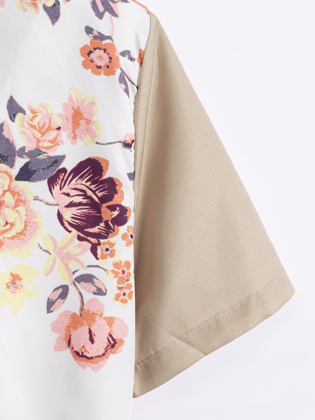 Asuncion® | Floral Patchwork Print Button Up Shirt - Image 5