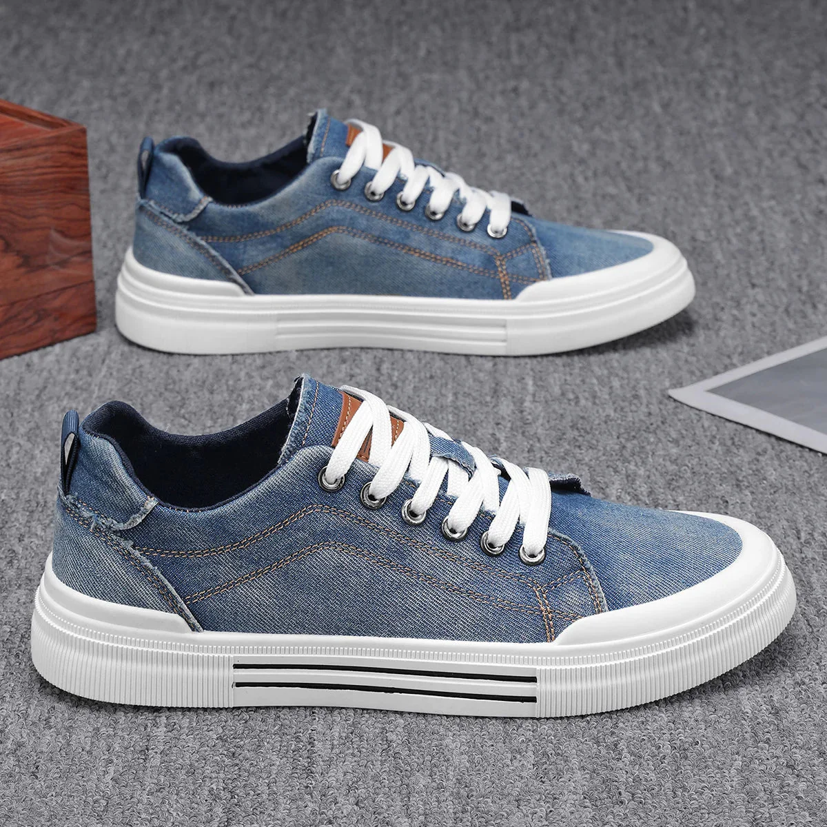 At Monsieur | Denim Sneakers - Image 3