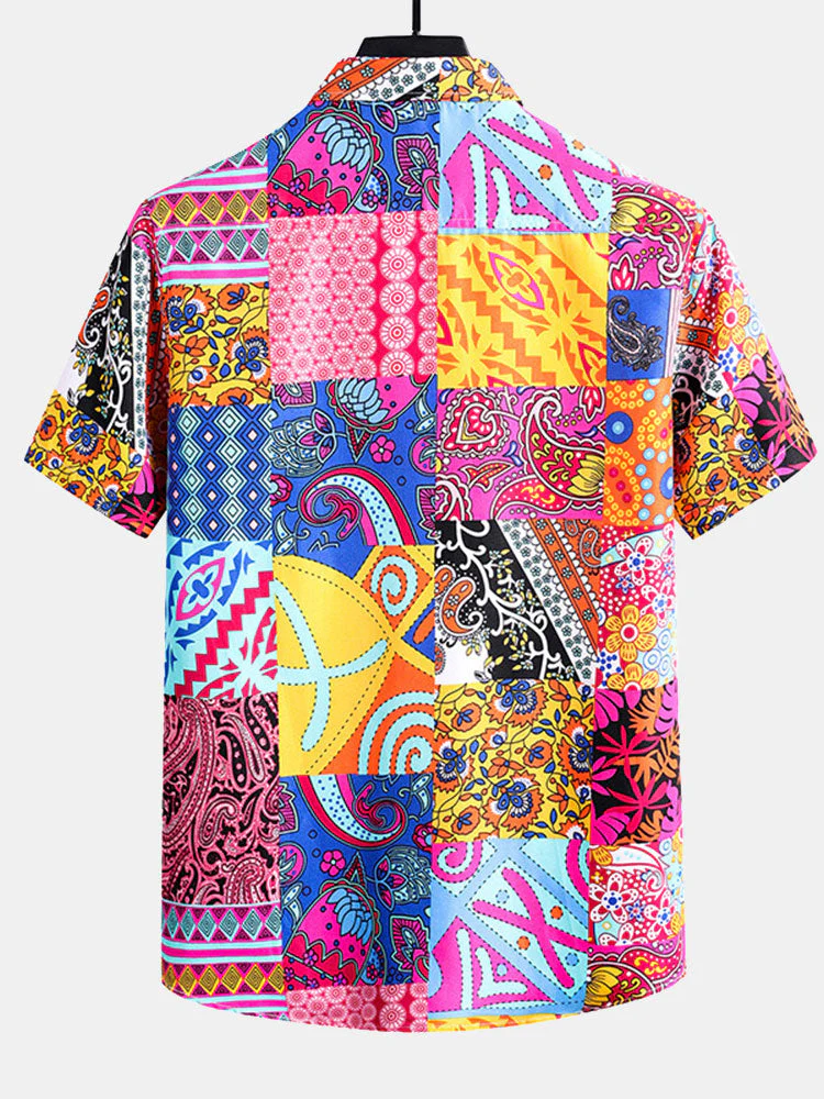 Atanas® | Geometric Floral Print Shirt - Image 2