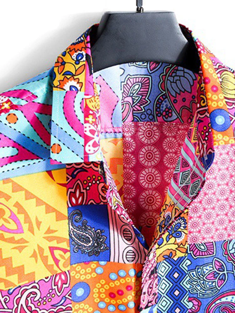 Atanas® | Geometric Floral Print Shirt - Image 3