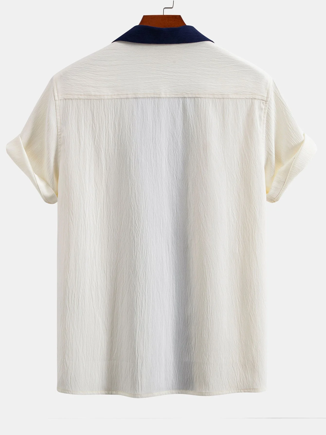 Atanasio® | Textured Contrast Cuban Shirt & Straight Leg Pants - Image 12