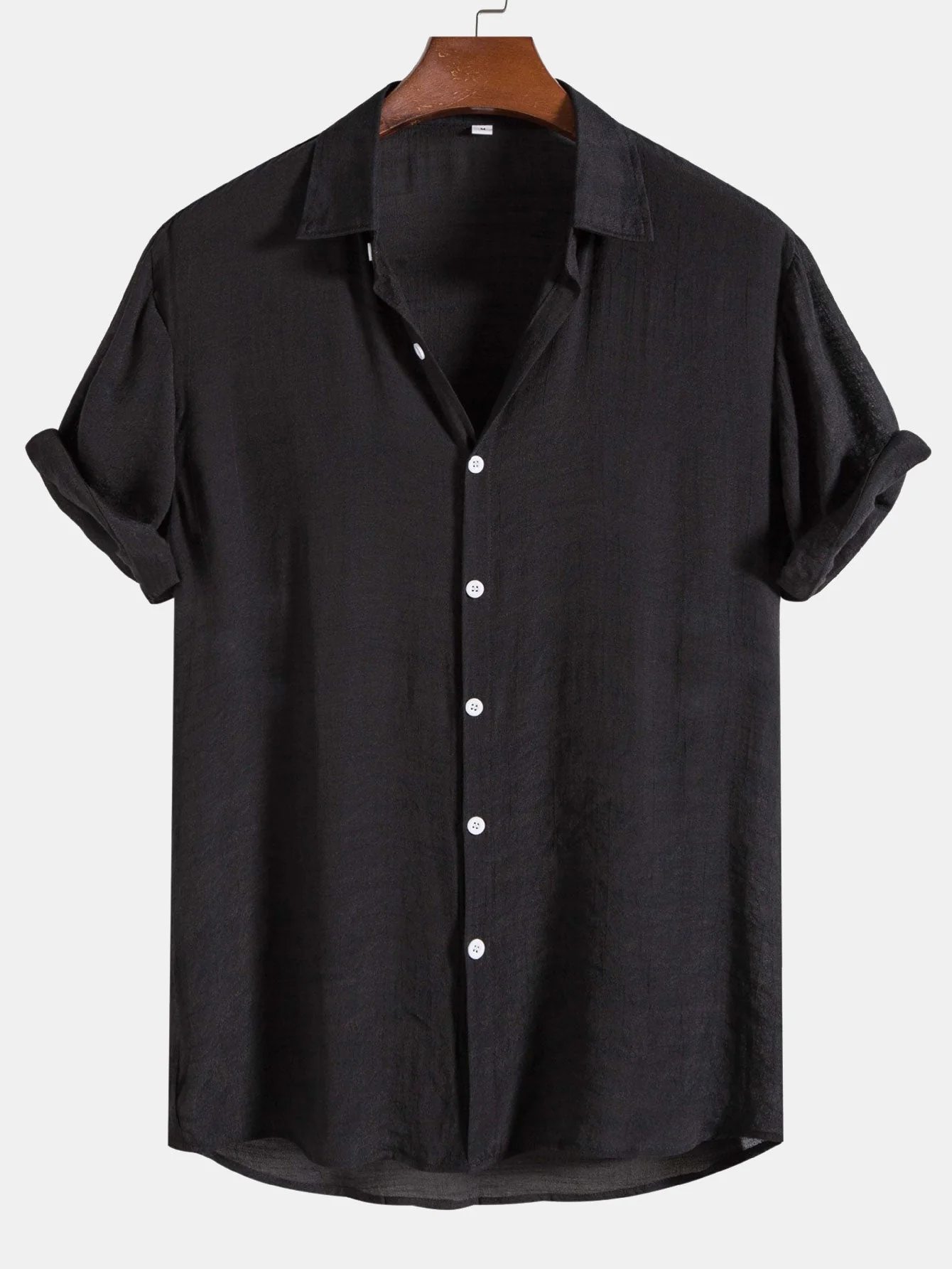 Athelstan® | Light Wrinkled Fabric Button Up Shirt - Image 3