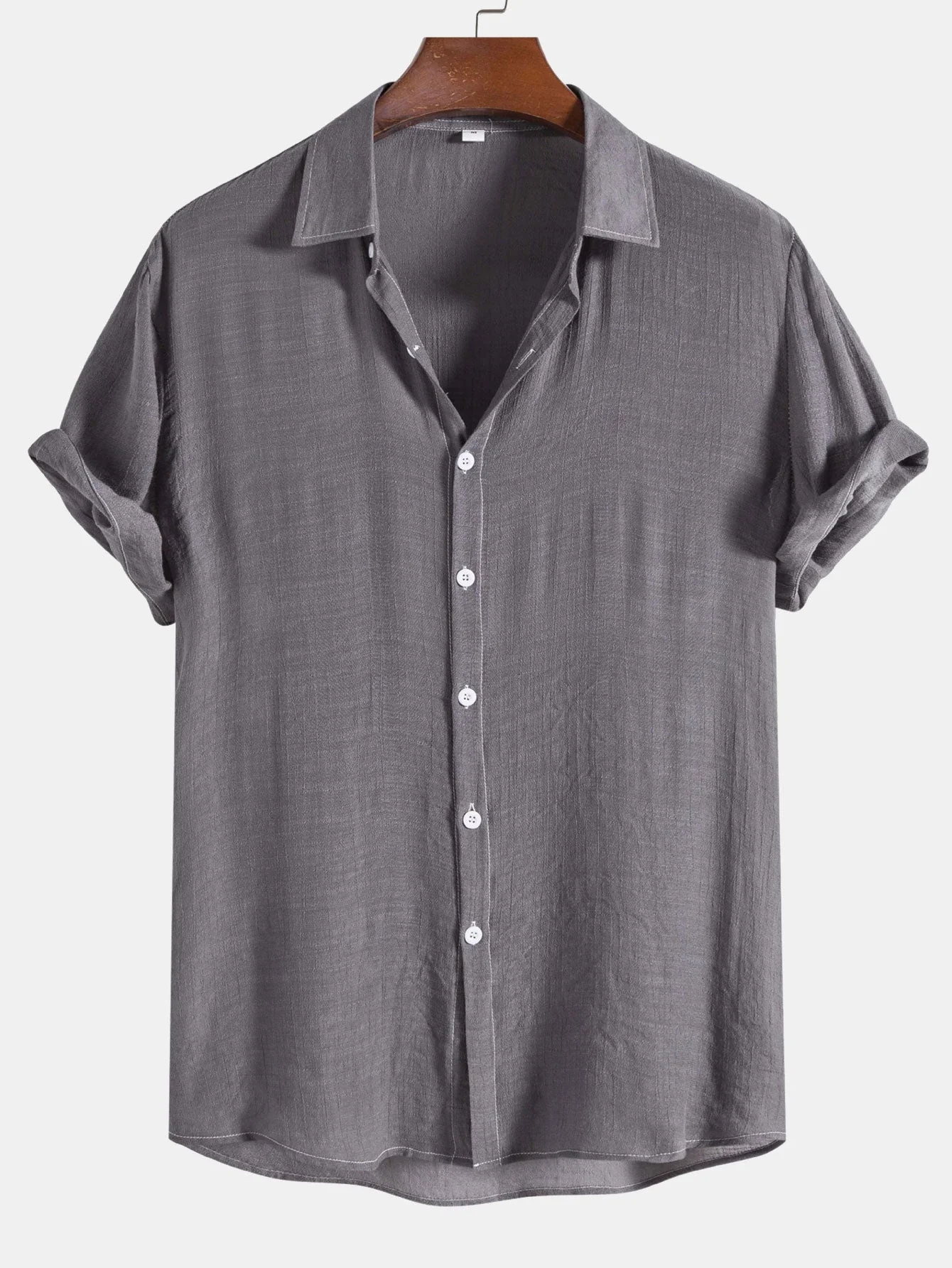 Athelstan® | Light Wrinkled Fabric Button Up Shirt - Image 5