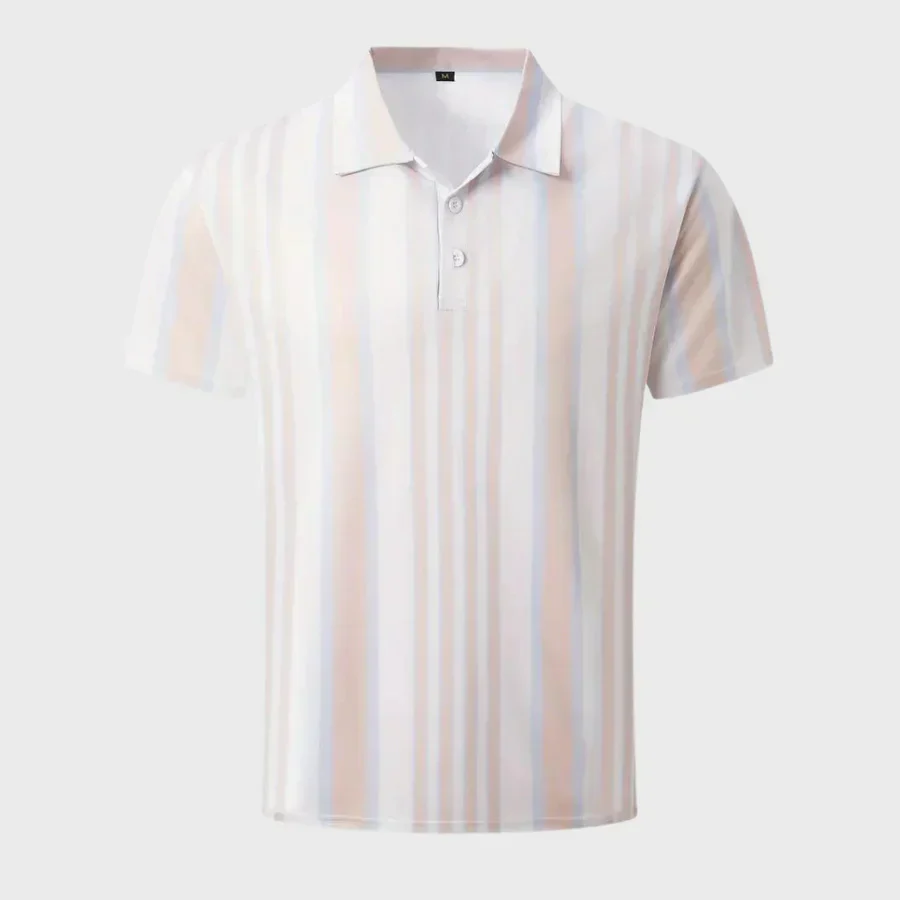 Athelstan® | Striped Men's Polo Shirt - Image 4