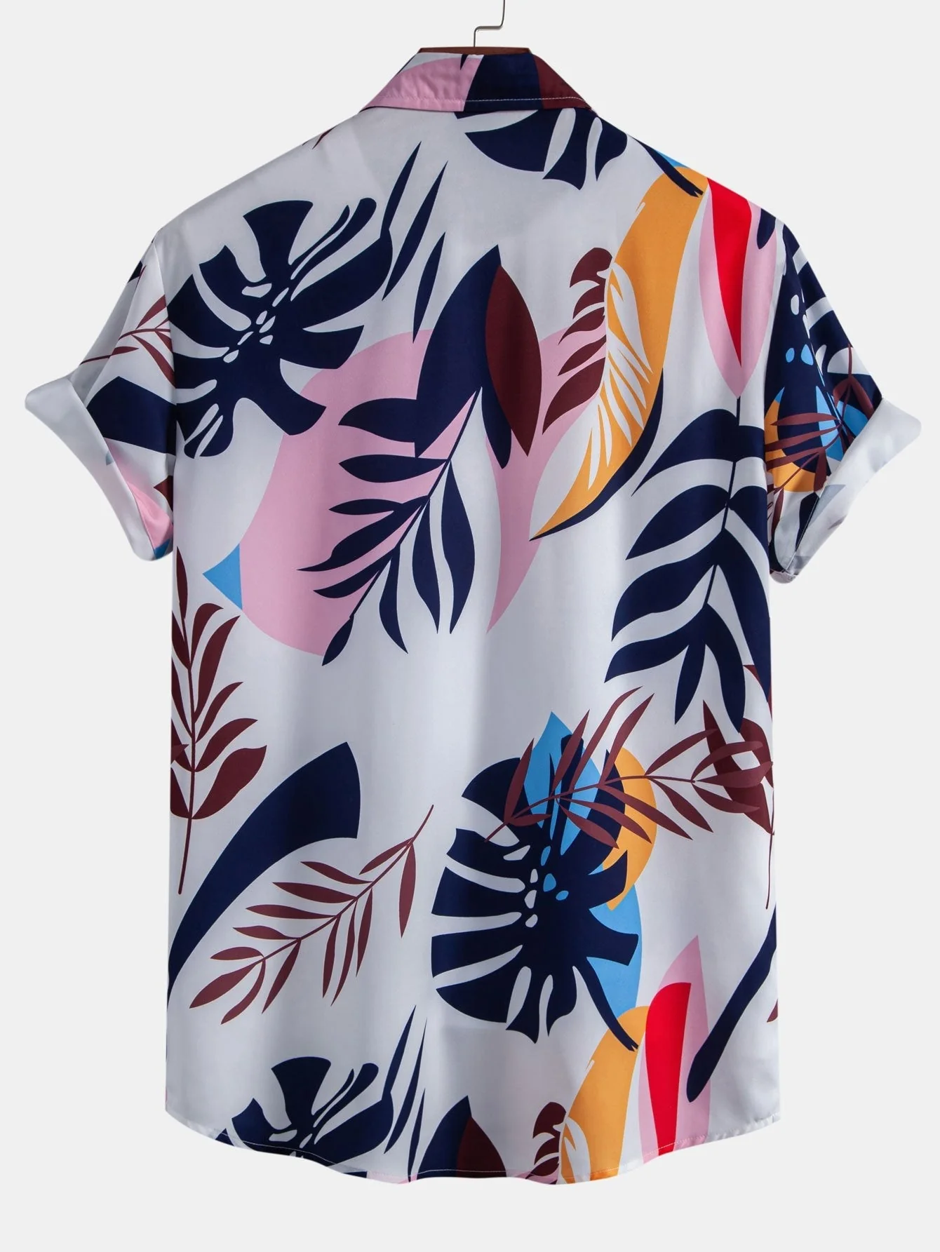 Athol® | Leaf Color Block Print Button Up Shirt - Image 2