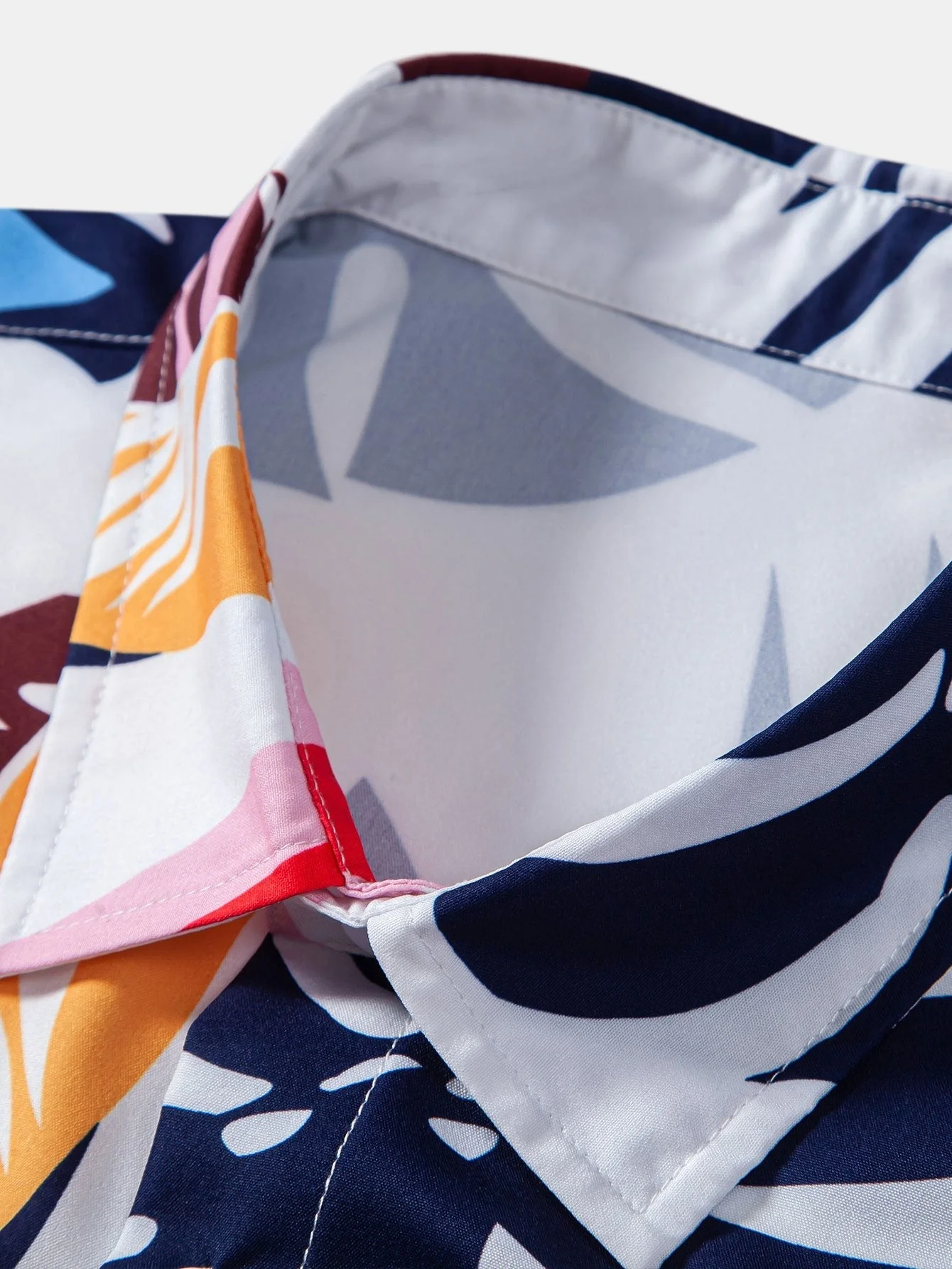 Athol® | Leaf Color Block Print Button Up Shirt - Image 3