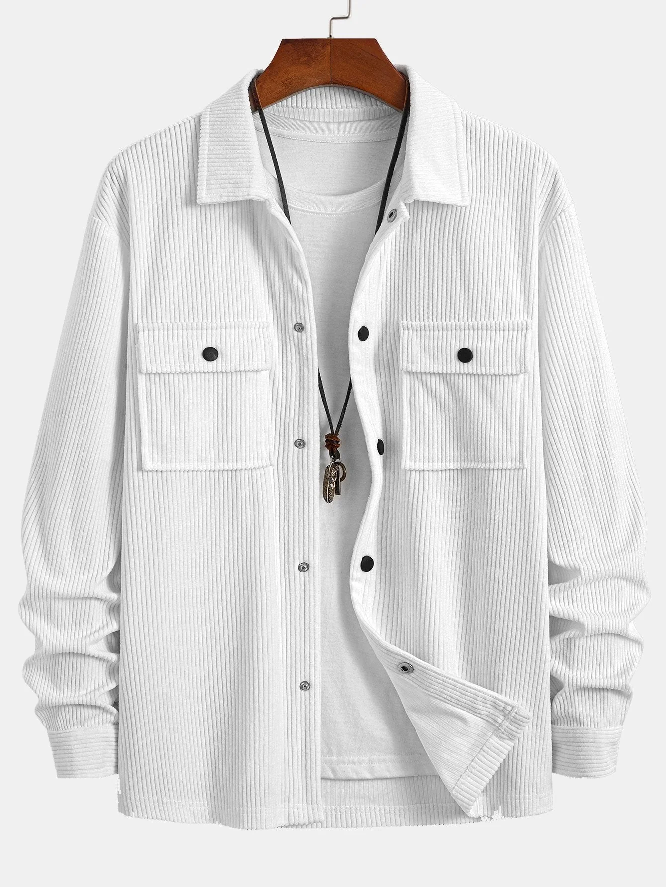 Atilano® | Corduroy Overshirt With Pockets - Image 3