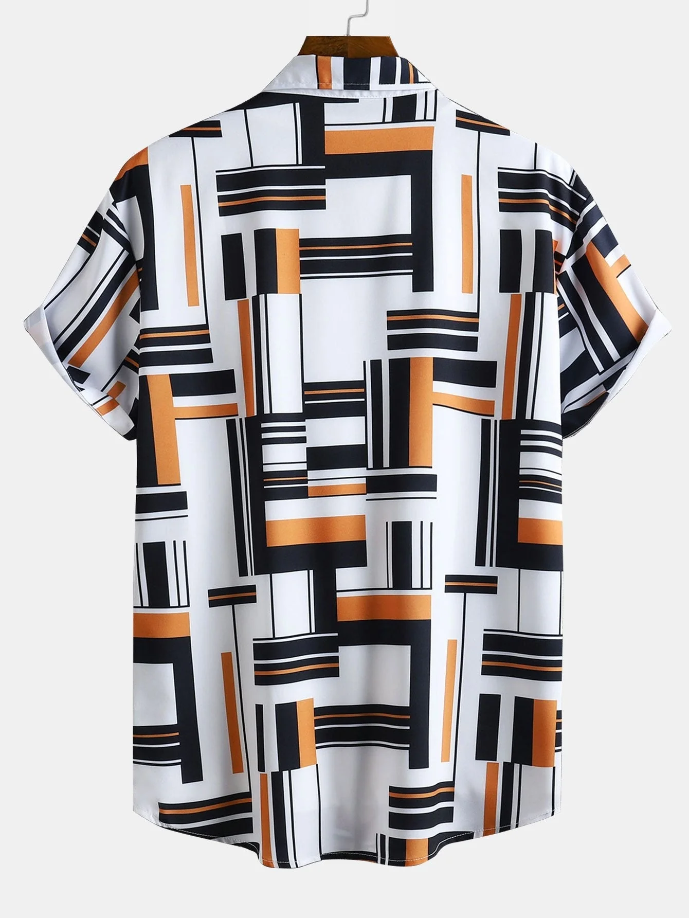 Atilio® | Geometry Print Button Up Shirt - Image 2