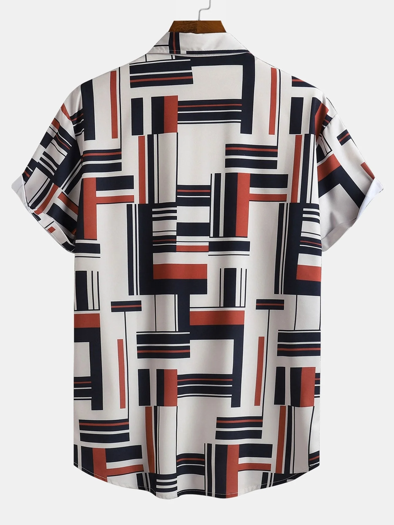 Atilio® | Geometry Print Button Up Shirt - Image 4