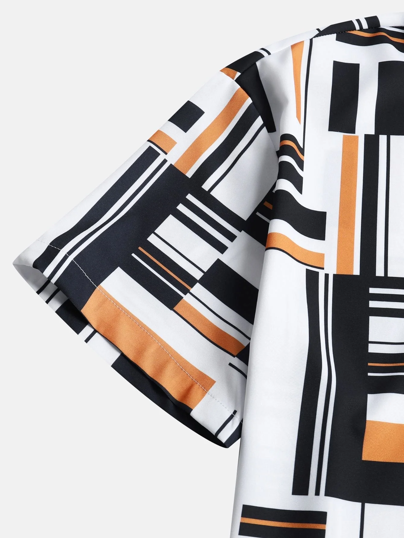 Atilio® | Geometry Print Button Up Shirt - Image 7