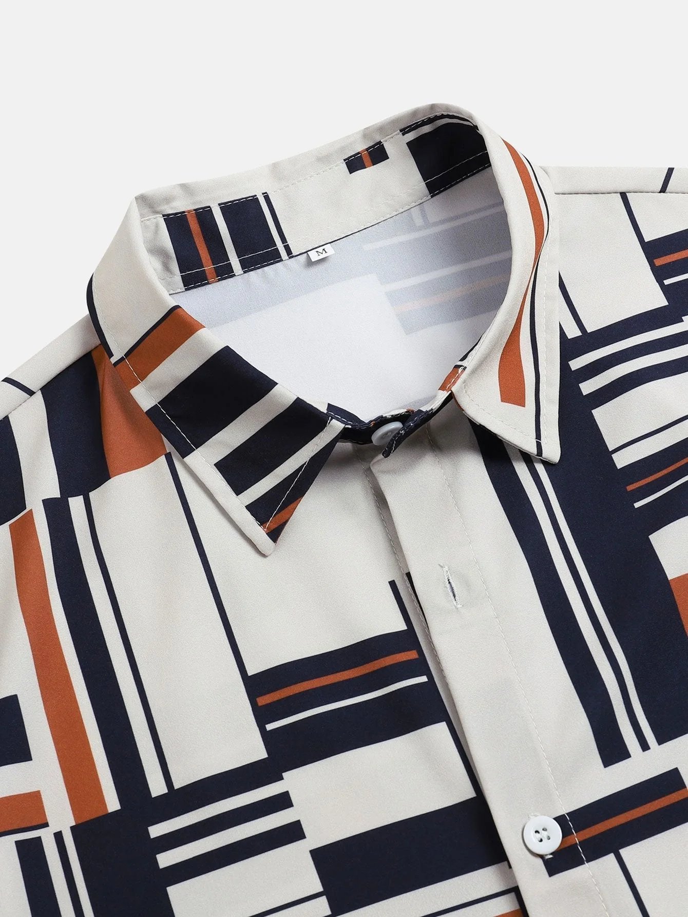 Atilio® | Geometry Print Button Up Shirt - Image 8