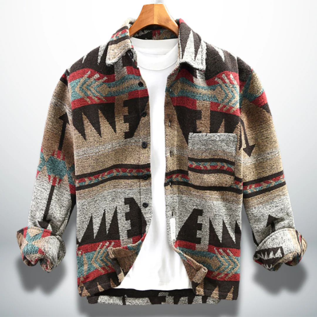 Atilio® | Warm shirt with ethnic design - Image 2