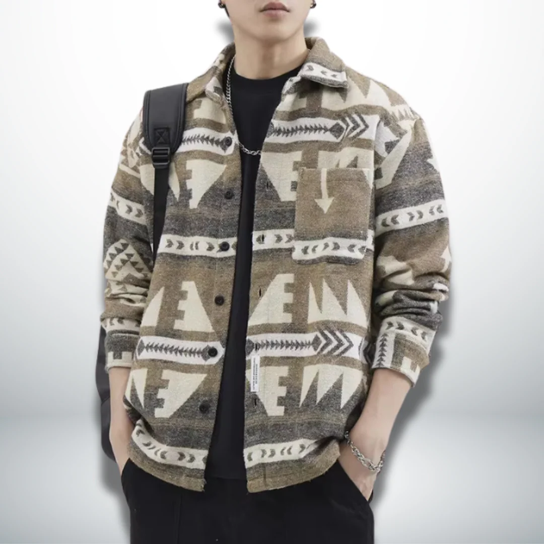 Atilio® | Warm shirt with ethnic design - Image 4
