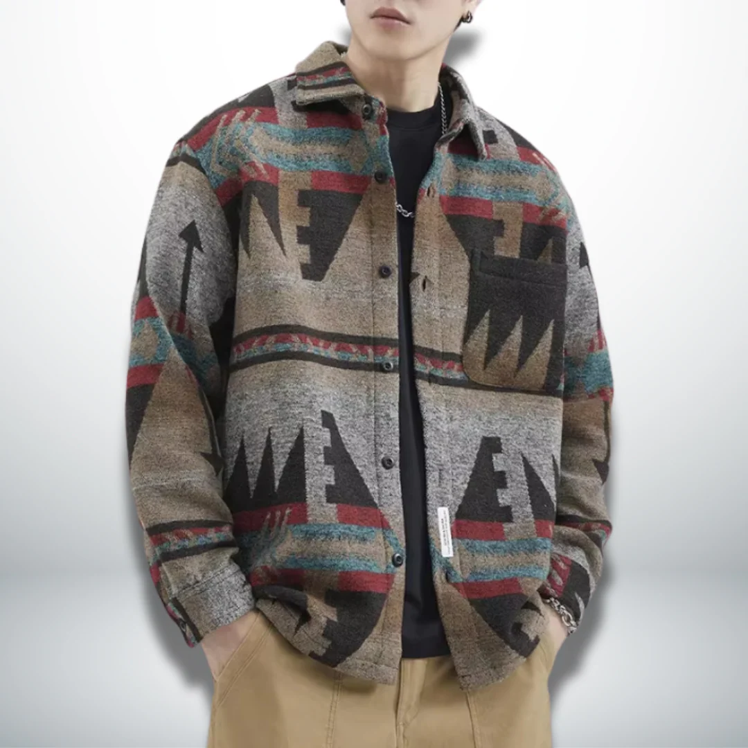 Atilio® | Warm shirt with ethnic design - Image 5