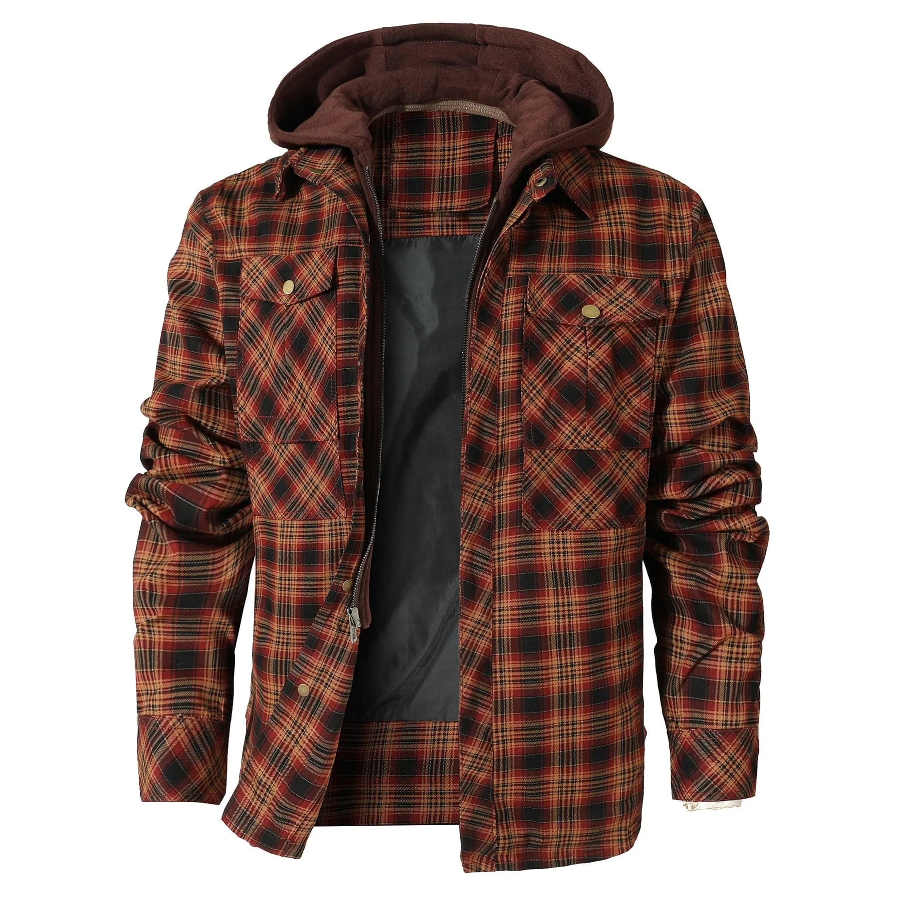 Atilio | Jay Hooded Flannel Jacket - Image 4