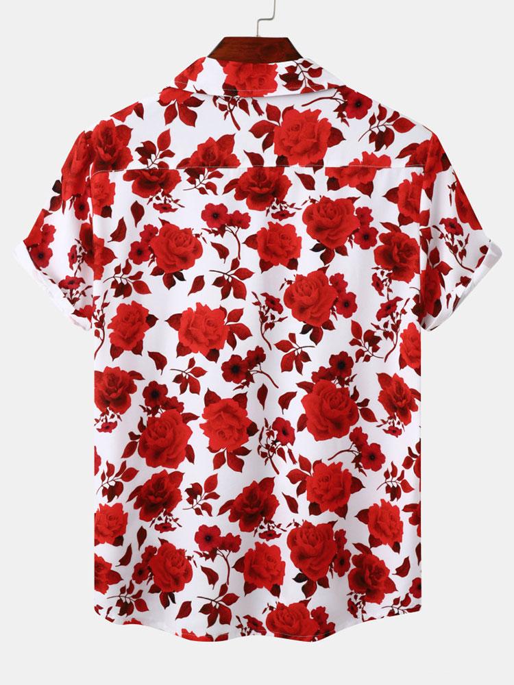 Atiyeh® | Red Floral Print Revere Collar Shirt - Image 2