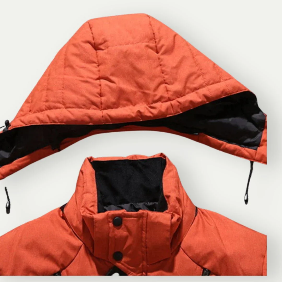 Aton | Warm quilted jacket with hood - Image 2