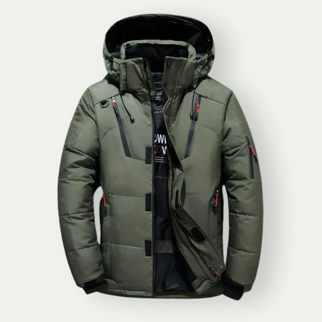 Aton | Warm quilted jacket with hood - Image 6