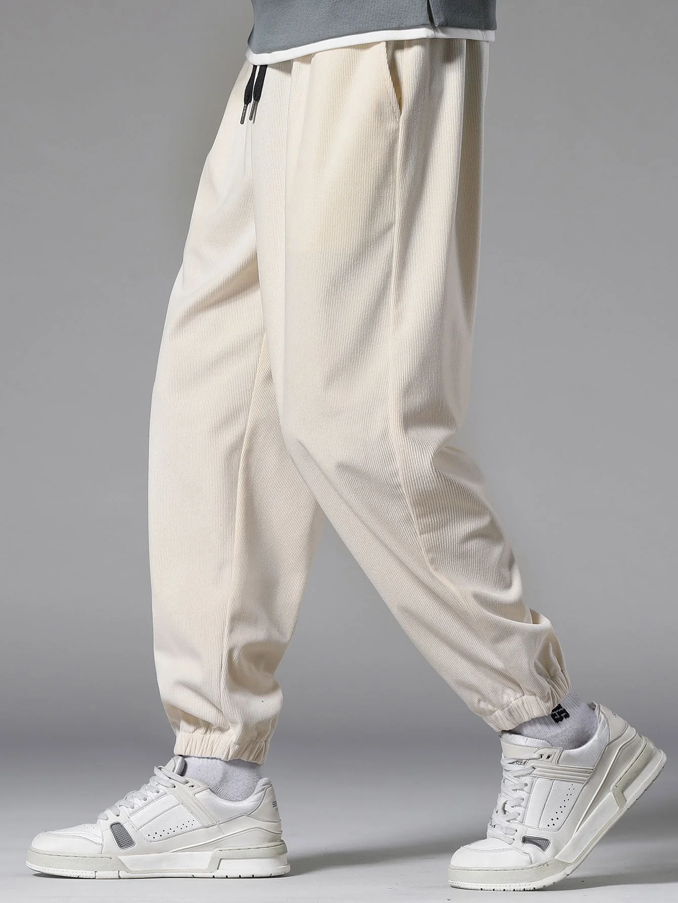 Aubry® | Corduroy Drawstring Jogging Pants - Image 7