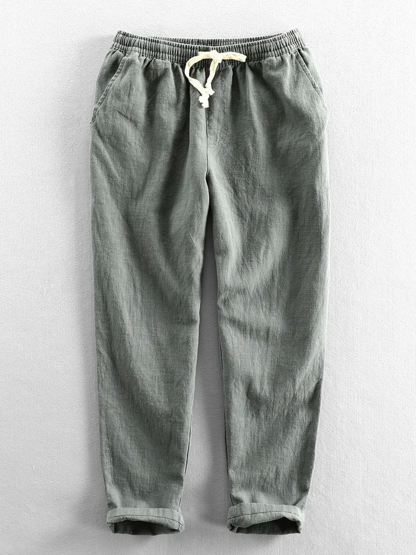 Audric® | Linen Cotton Blend Cropped Pants - Image 7