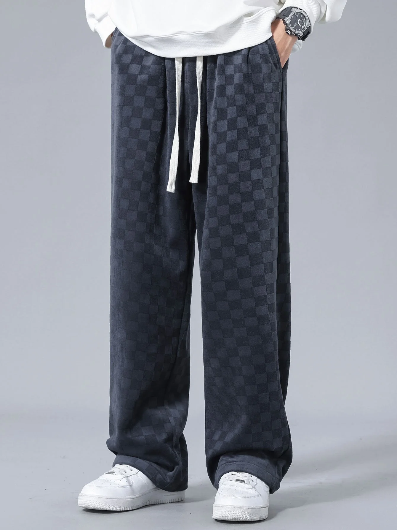 Audrie® | Checkerboard Straight Leg Pants - Image 3