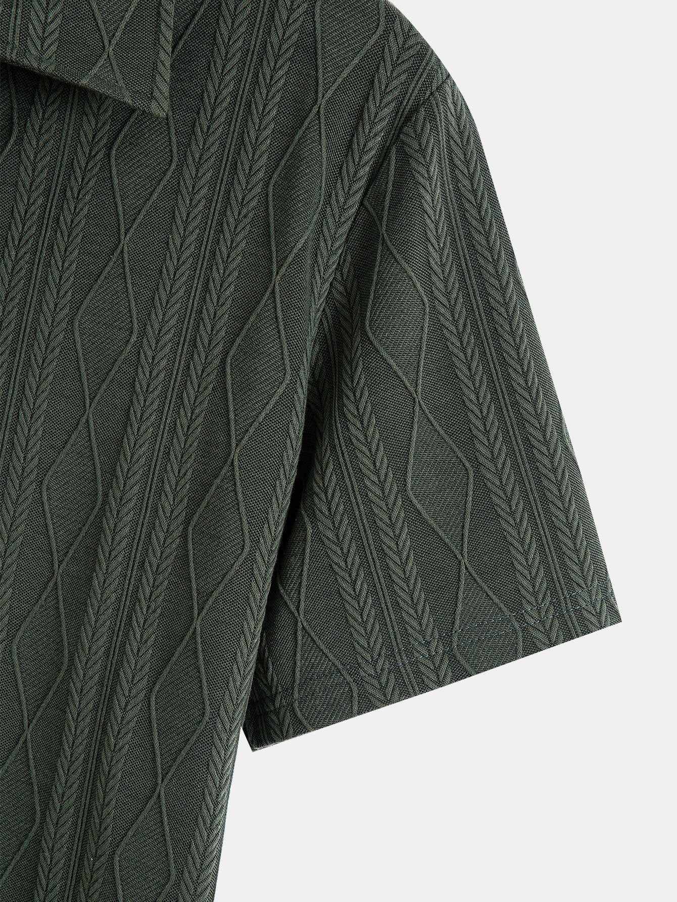 Augusto® | Knitted Geometric Rhombus Jacquard Polo - Image 10