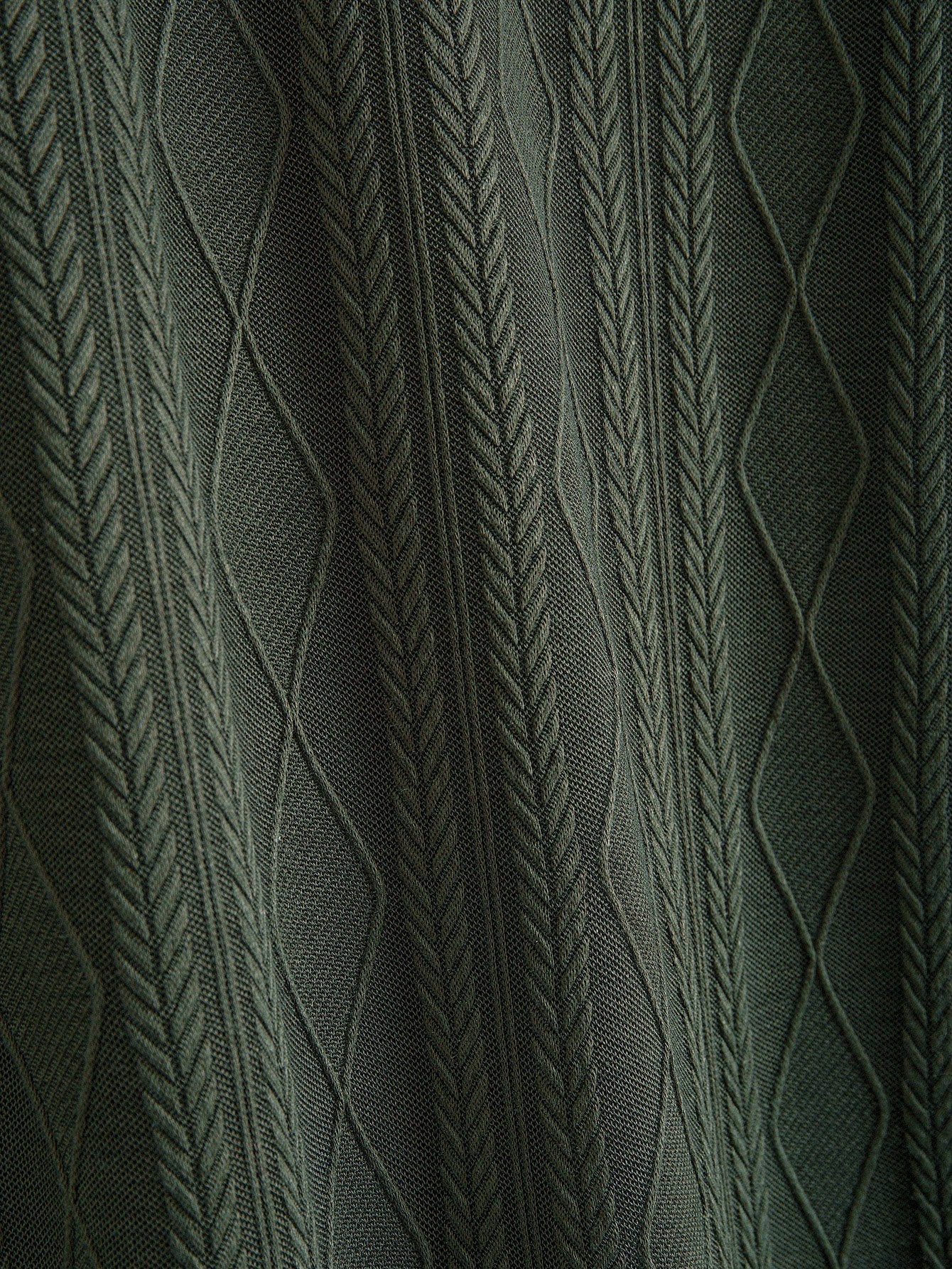 Augusto® | Knitted Geometric Rhombus Jacquard Polo - Image 11