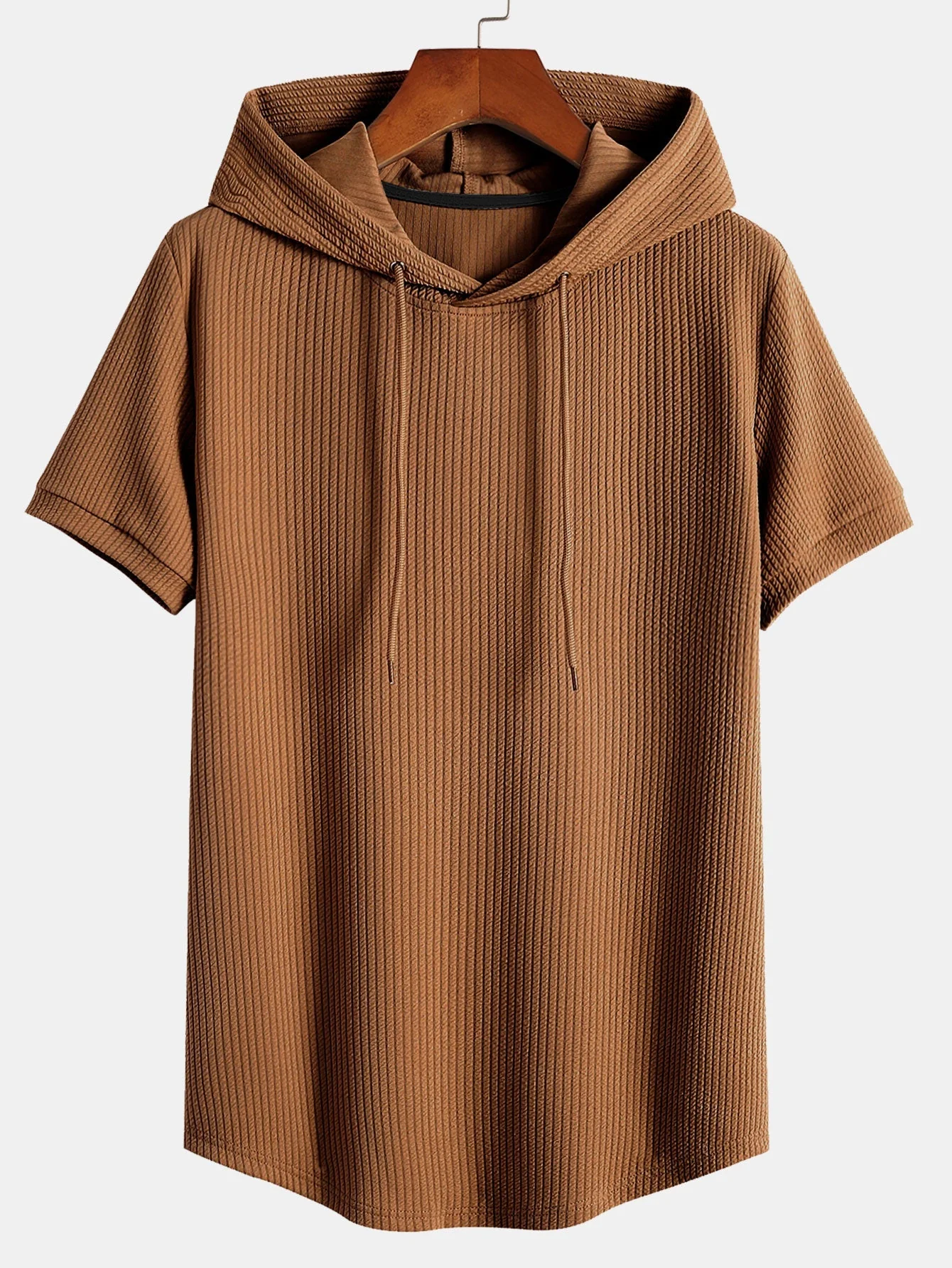 Aureliano® | Muscle Fit Ribbed Hooded T-Shirt - Image 6