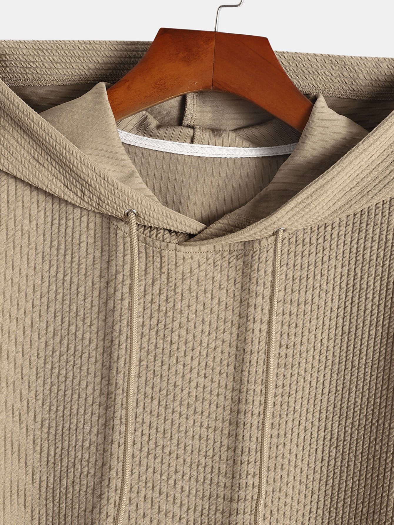 Aureliano® | Muscle Fit Ribbed Hooded T-Shirt - Image 8