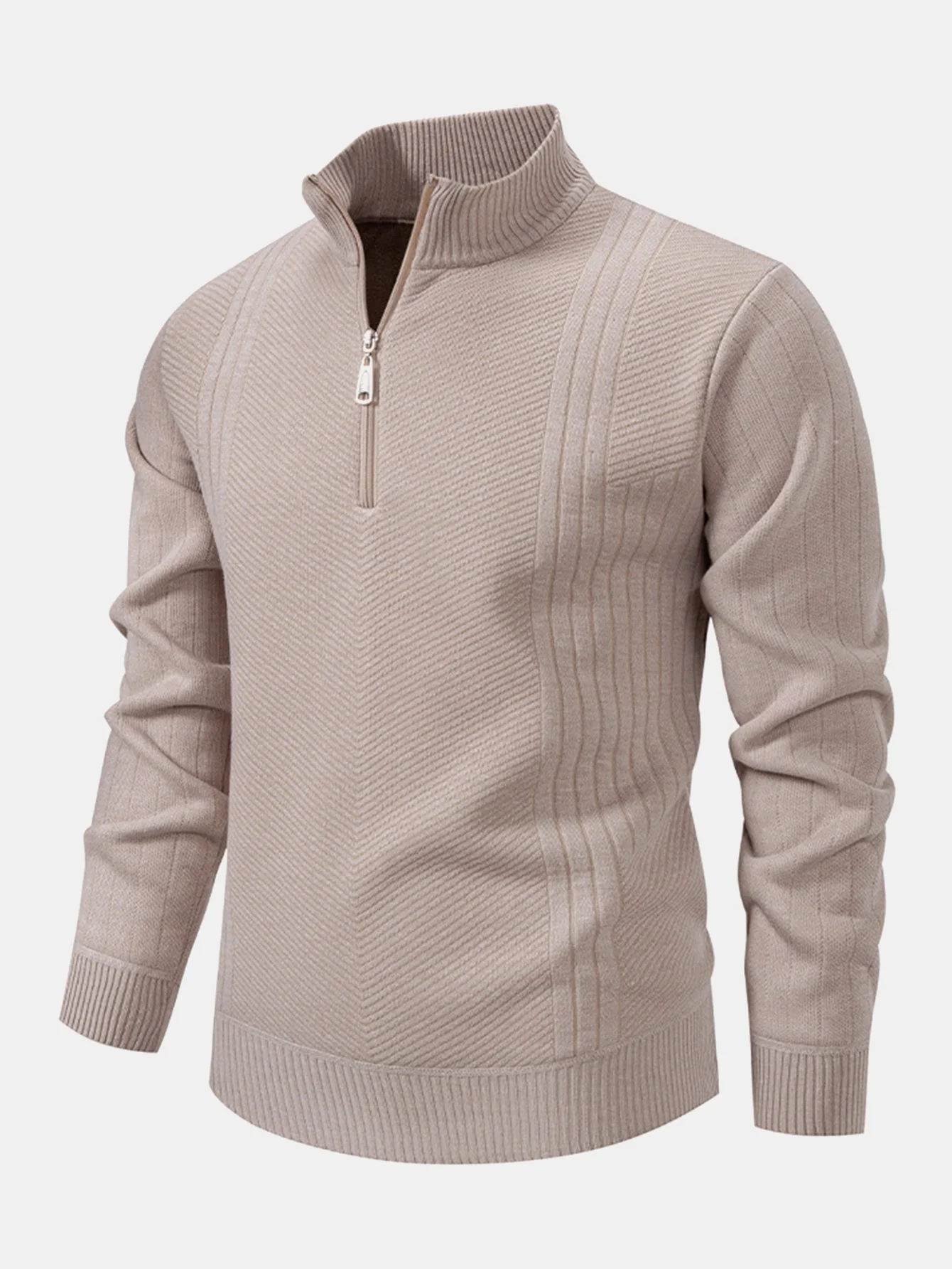 Aureliano® | Stripe Quarter Zip Sweater - Image 7