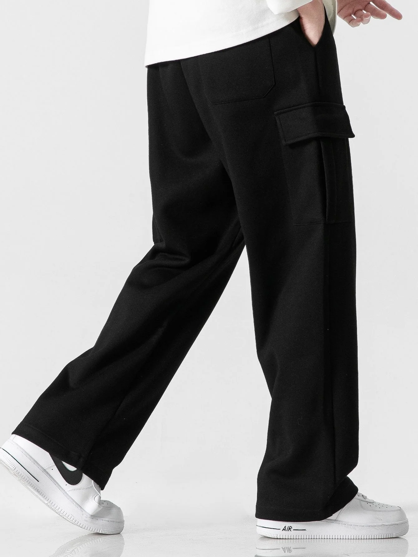 Aurelien® | Relax Fit Straight Leg Jersey Cargo Pants - Image 10