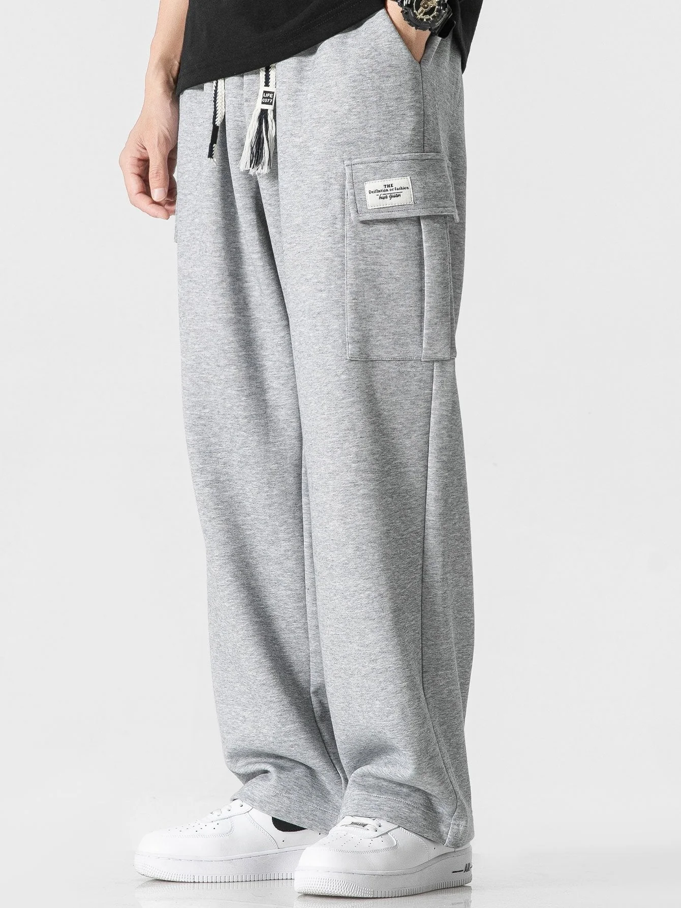 Aurelien® | Relax Fit Straight Leg Jersey Cargo Pants - Image 4