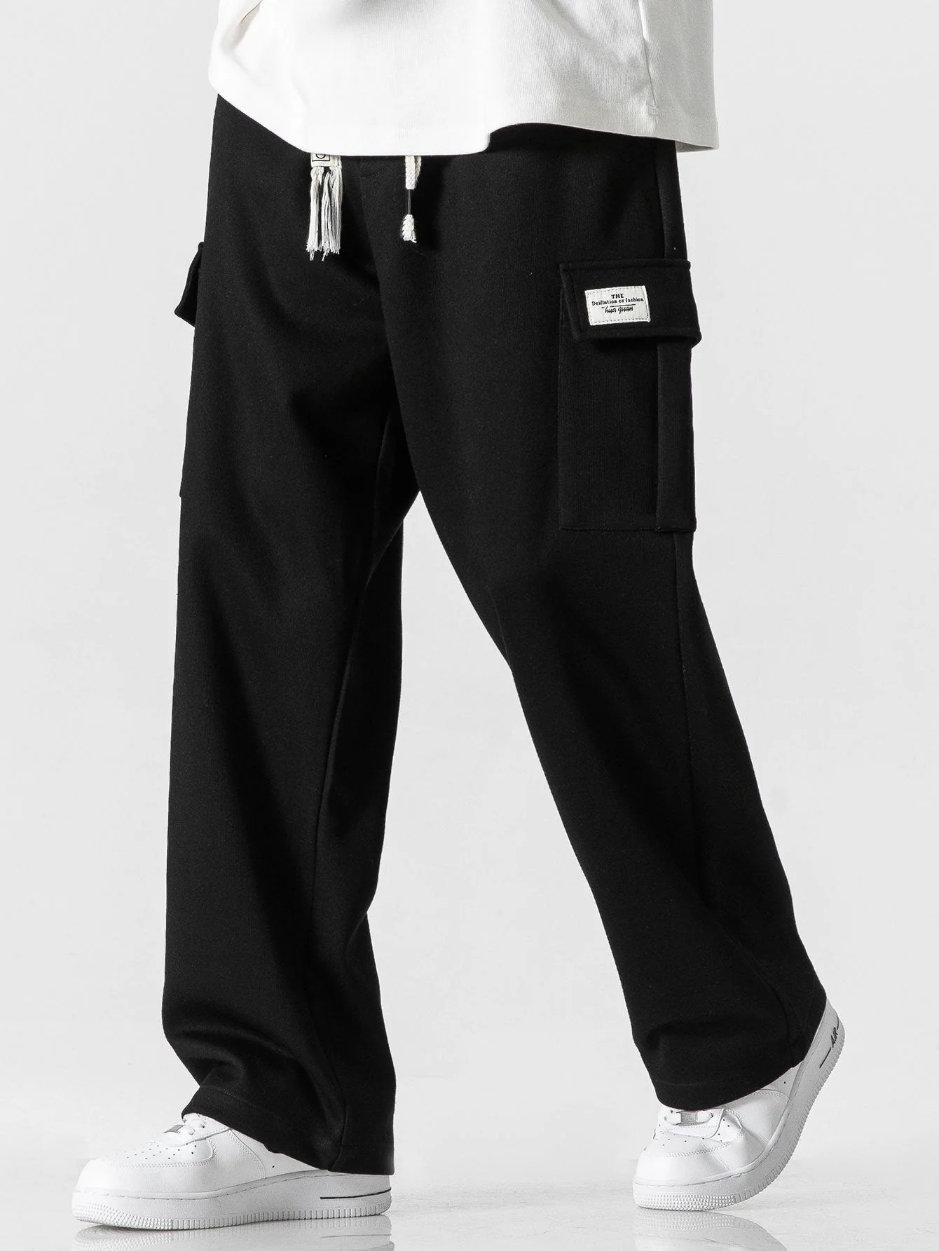Aurelien® | Relax Fit Straight Leg Jersey Cargo Pants - Image 9