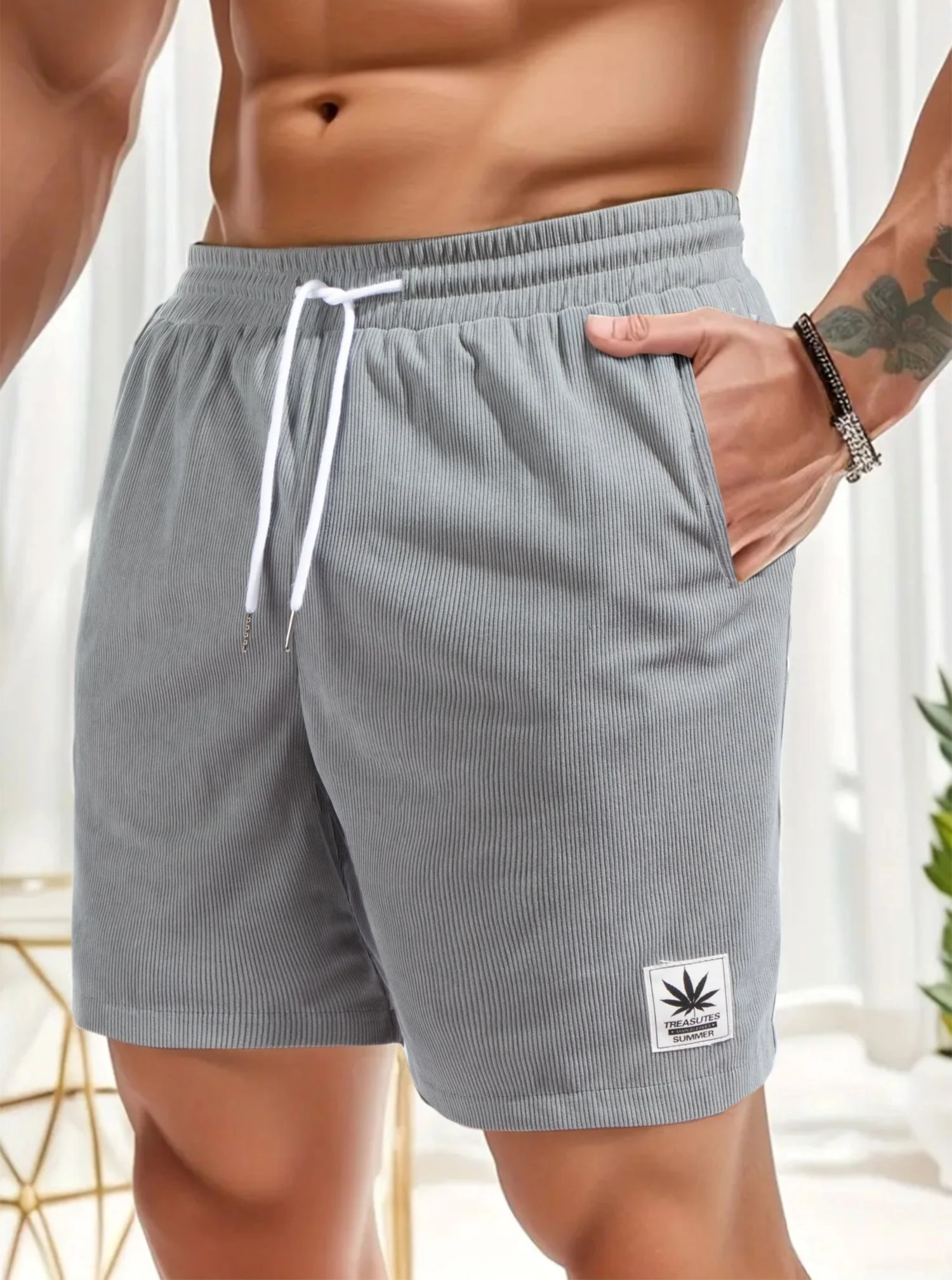 Aurelio® | Corduroy Drawstring Shorts - Image 12