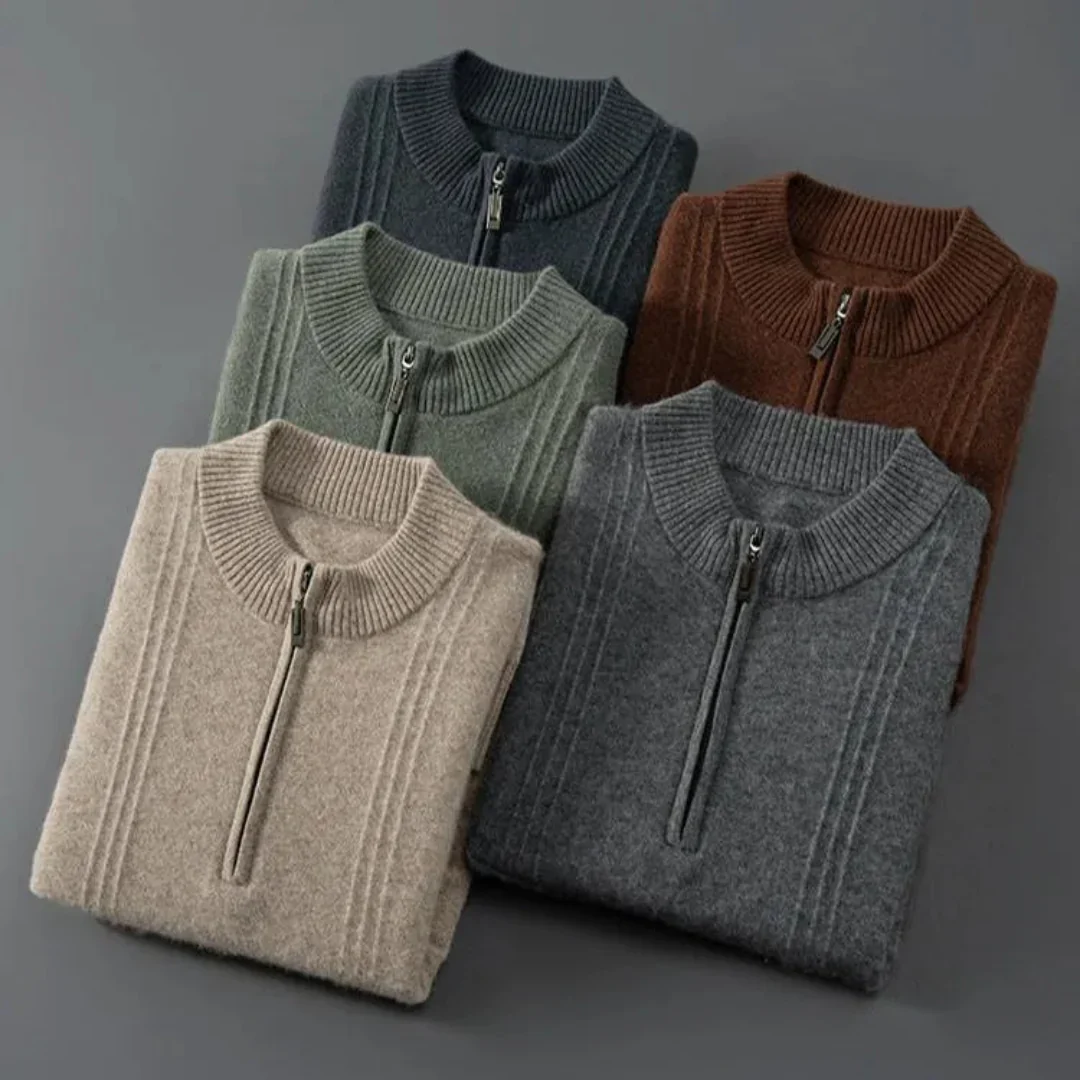 Aurelio | Zip Wool Sweater - Image 6