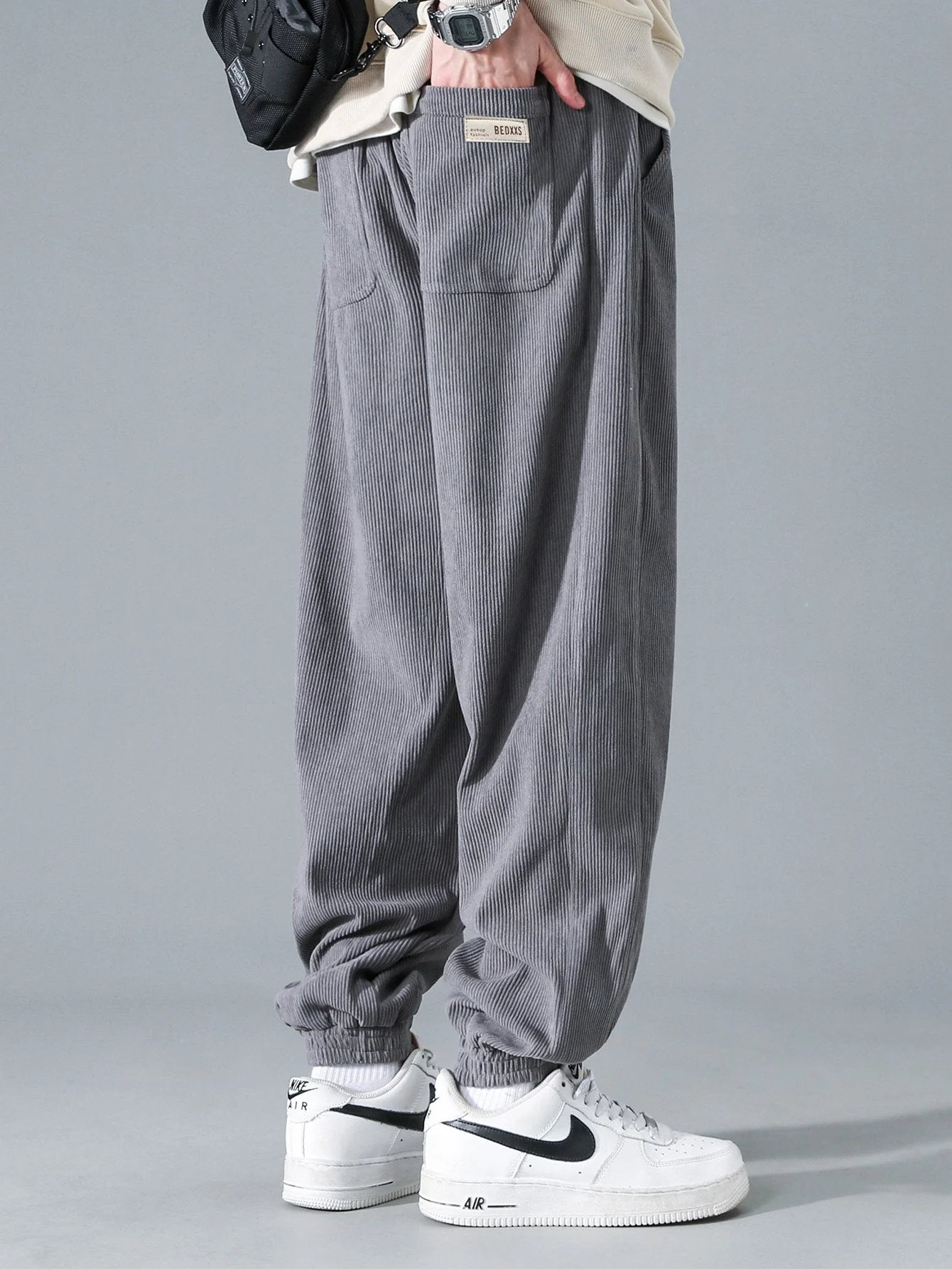 Auriel® | Drawstring Corduroy Jogging Pants - Image 5