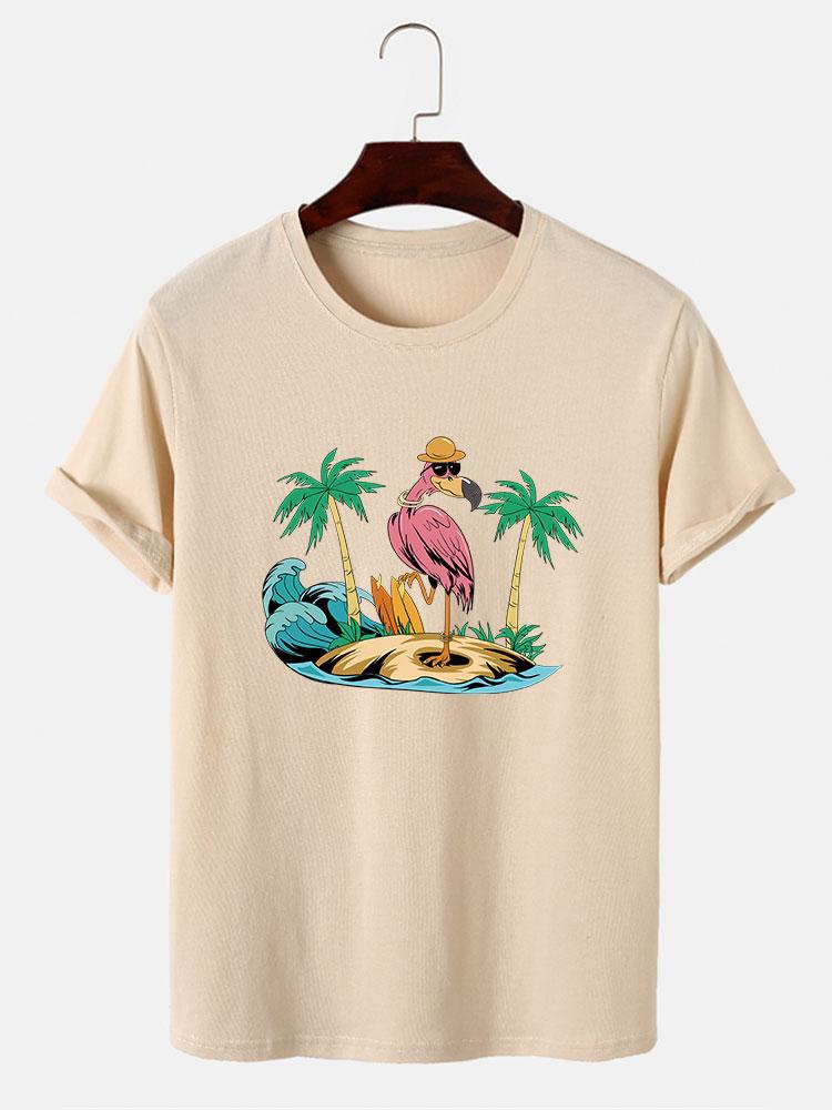 Austin® | Flamingo On Vacation Print T-Shirt