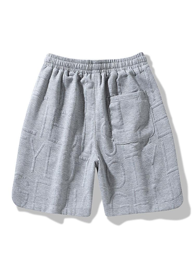 Avelino® | Letter Jacquard Warm Up Shorts - Image 4