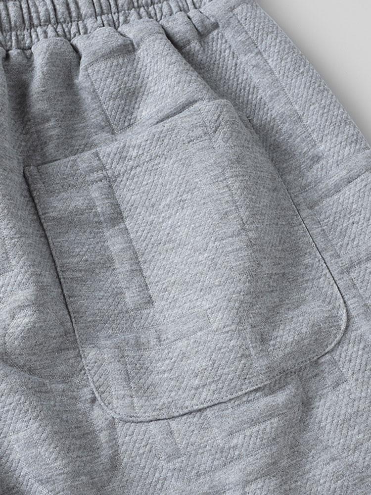 Avelino® | Letter Jacquard Warm Up Shorts - Image 6