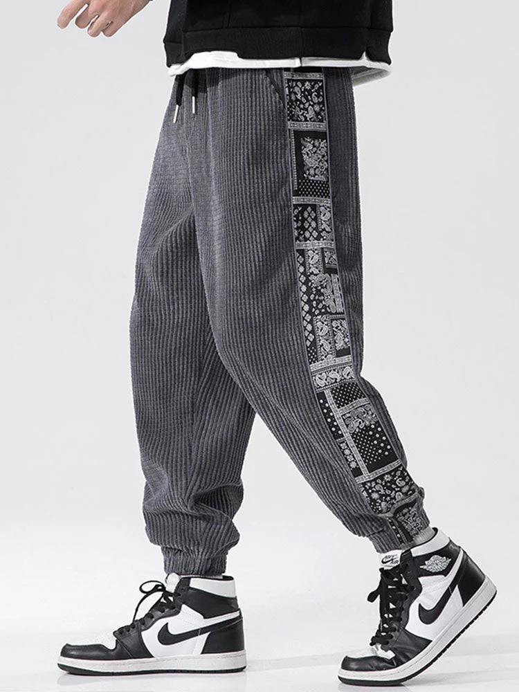Avery® | Corduroy Paisley Print Panel Pants - Image 3