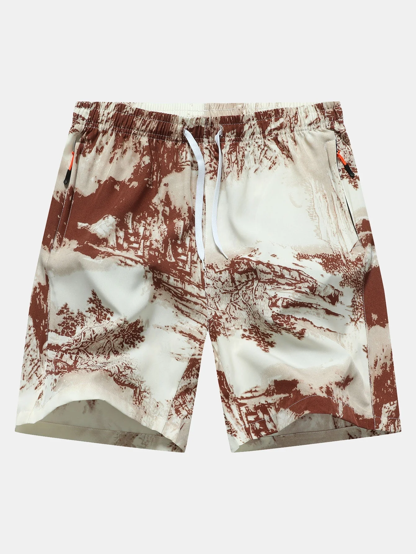 Avram® | Ink Print Zipper Pocket Shorts - Image 4