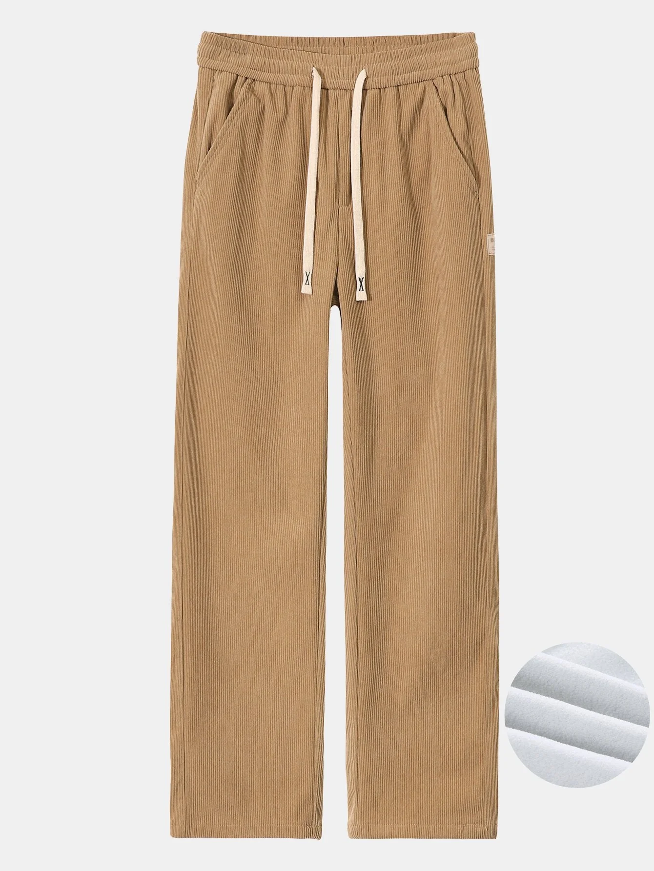 Aykut® | Polar Fleece Lined Straight Leg Corduroy Pants - Image 10